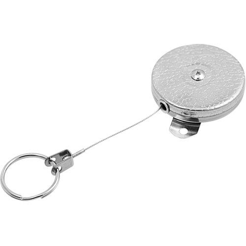 Porte-cl&eacute;s autor&eacute;tractables #487-HD, Chrome, C&acirc;ble 48", Fixation Support pour montage Planification Entrepots Molloy