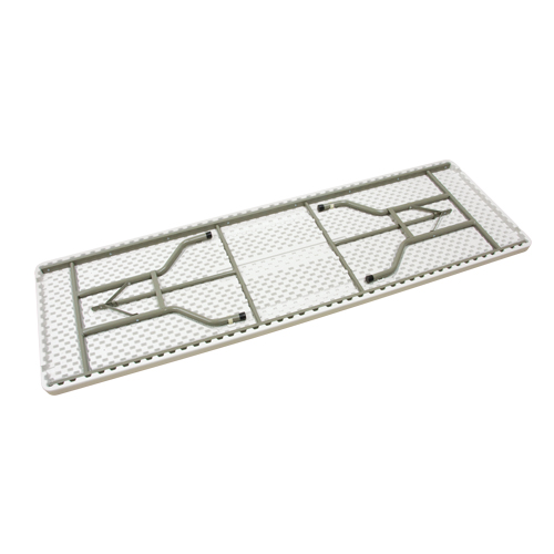 Folding Table, Rectangular, 96" L x 30" W, Polyethylene, White Planification Entrepots Molloy