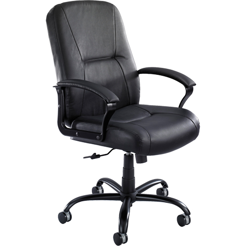 Serenity Big & Tall Chair, Leather, Black, 500 lbs. Capacity Planification Entrepots Molloy