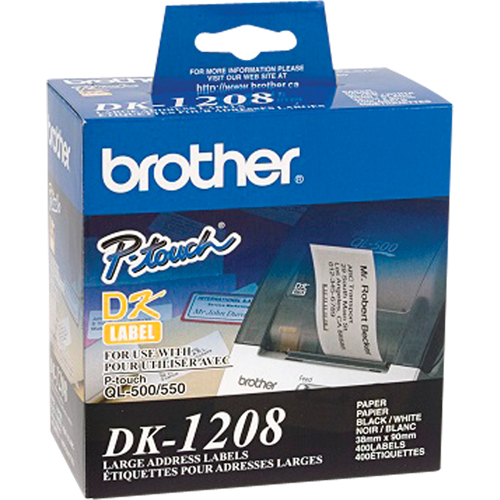 &eacute;tiquettes d'adresse de s&eacute;rie DK, 1-1/2" la x 3-1/2" la x Blanc Planification Entrepots Molloy