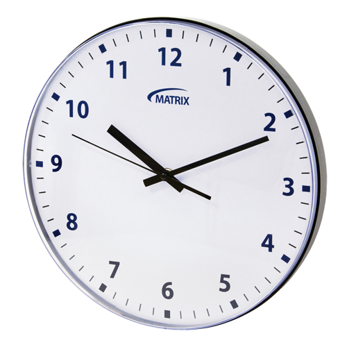 12 H Clock, Analog, Battery Operated, 12-3/4", Black Planification Entrepots Molloy