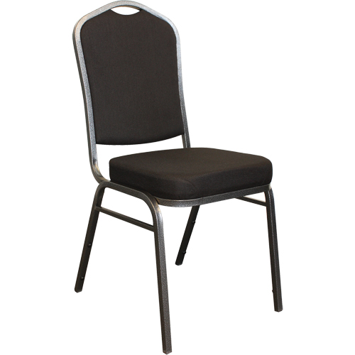 Stacking Chairs, Fabric, 37" High, 275 lbs. Capacity, Black Planification Entrepots Molloy