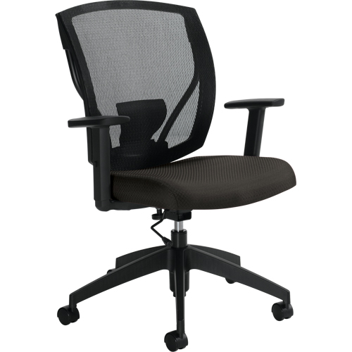Chaises de travail, Tissu, Charbon, Capacit&eacute; 300 lb Planification Entrepots Molloy