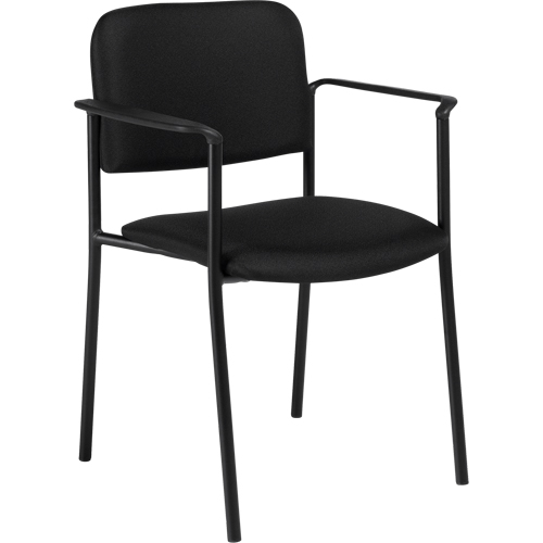 Chaises empilables, Tissu, Hauteur 32", Capacit&eacute; 300 lb, Noir Planification Entrepots Molloy