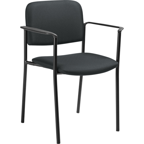 Chaises empilables, Tissu, Hauteur 32", Capacit&eacute; 300 lb, Charbon Planification Entrepots Molloy