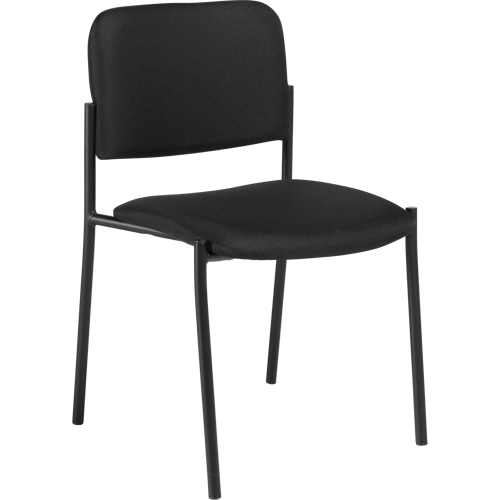 Chaises sans accoudoirs empilables, Tissu, Hauteur 32", Capacit&eacute; 300 lb, Noir Planification Entrepots Molloy