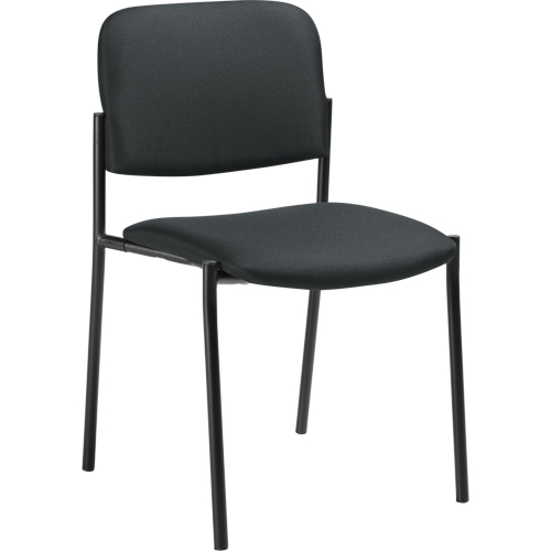 Chaises sans accoudoirs empilables, Tissu, Hauteur 32", Capacit&eacute; 300 lb, Charbon Planification Entrepots Molloy