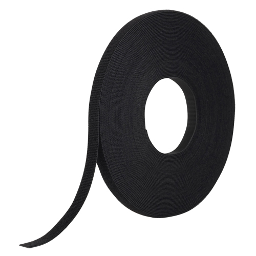 One-Wrap&reg; Fastener Tape, Hook & Loop, 25 yds x 1/2", Self-Grip, Black Planification Entrepots Molloy