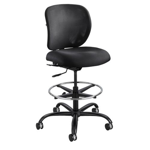 Vue Heavy-Duty Stool, Nylon, Black, 350 lbs. Capacity Planification Entrepots Molloy