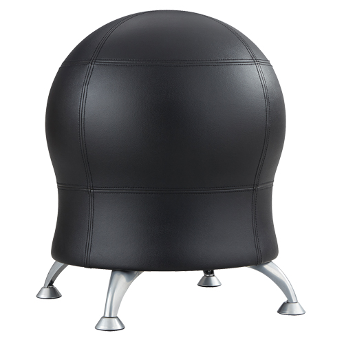 Chaise sph&eacute;rique Zenergy, Vinyle, Noir, Capacit&eacute; 250 lb Planification Entrepots Molloy