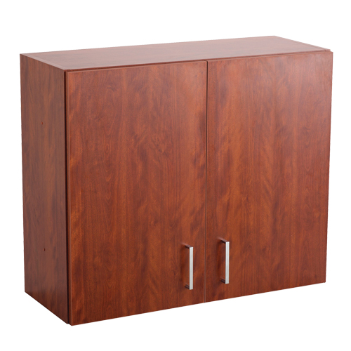 Armoire modulaire murale, 30" h x 36" la x 15" p, 1 tablettes, M&eacute;lamine, Acajou Planification Entrepots Molloy