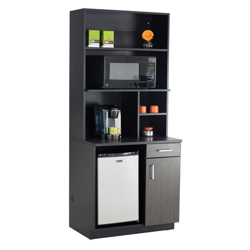 Modular Cabinet, Melamine, 39" H x 36" W x 25" D, Asian Night/Black Planification Entrepots Molloy
