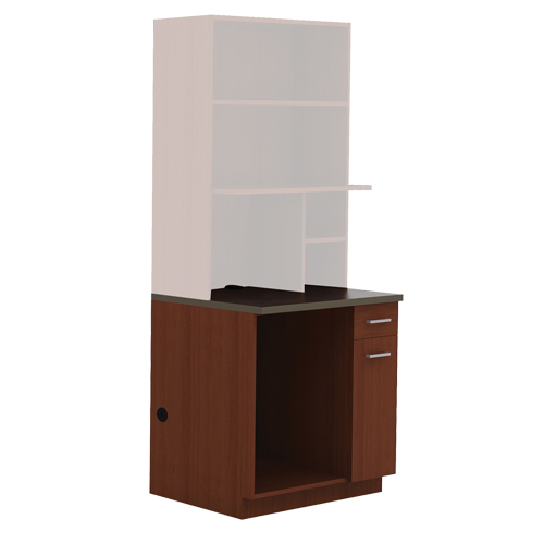 Modular Cabinet, Melamine, 39" H x 36" W x 25" D, Mahogany Planification Entrepots Molloy