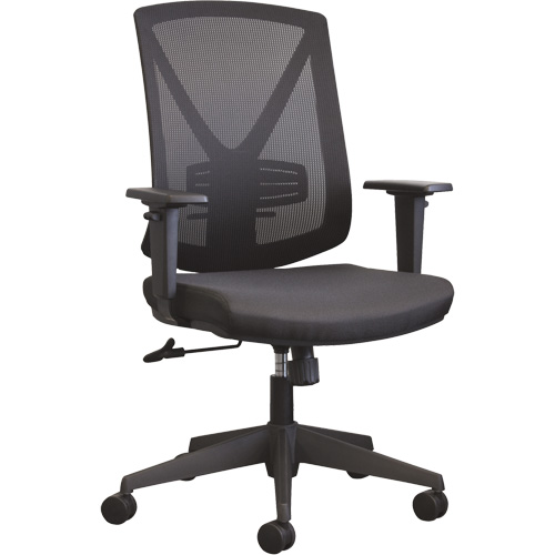 Activ A-47 Synchro Office Chair, Fabric, Black, 275 lbs. Capacity Planification Entrepots Molloy