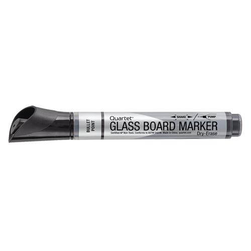 Marqueur effaçable &agrave; sec pour verre de premi&egrave;re qualit&eacute;, Noir, Pointe Ronde Planification Entrepots Molloy