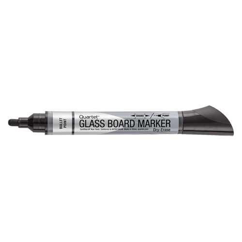 Marqueur effaçable &agrave; sec pour verre de premi&egrave;re qualit&eacute;, Noir, Pointe Ronde Planification Entrepots Molloy