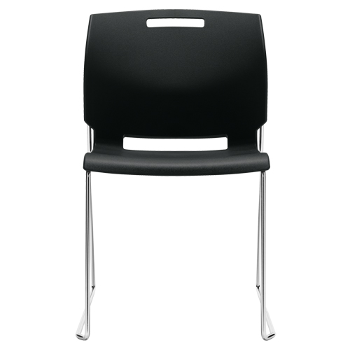 Chaise, Plastique, Hauteur 32-1/2", Capacit&eacute; 300 lb, Noir Planification Entrepots Molloy