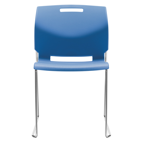 Chaise, Plastique, Hauteur 32-1/2", Capacit&eacute; 300 lb, Bleu Planification Entrepots Molloy