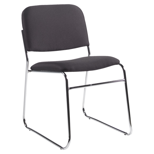 Chaise sans accoudoirs, Tissu, Hauteur 30", Capacit&eacute; 200 lb, Noir Planification Entrepots Molloy