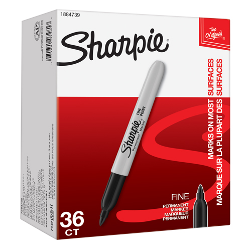 Marqueur permanent, Fin, Noir Planification Entrepots Molloy