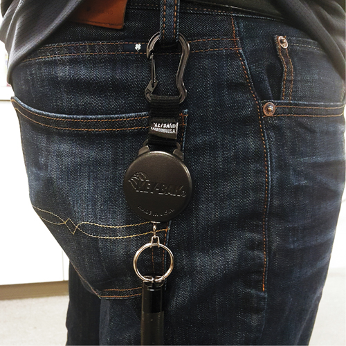 Mousqueton porte-cl&eacute;s r&eacute;tractable Securit, Polycarbonate, C&acirc;ble 28", Fixation Mousqueton Planification Entrepots Molloy