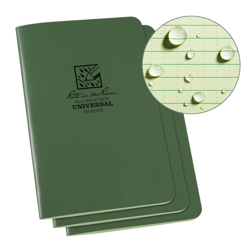 Carnet de notes, Couverture souple, Vert, 48 Pages, 4-5/8" , 7"  Planification Entrepots Molloy