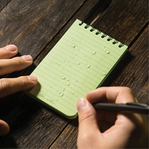 Pocket Top-Spiral Notebook, Soft Cover, Green, 100 Pages, 3" W x 5" L Planification Entrepots Molloy