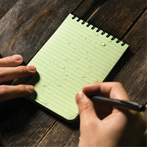 Carnet de notes de poche &agrave; spirale, Couverture souple, Vert, 100 Pages, 4" , 6"  Planification Entrepots Molloy