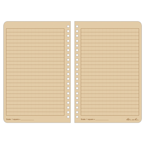 Side-Spiral Notebook, Soft Cover, Tan, 64 Pages, 4-5/8" W x 7" L Planification Entrepots Molloy