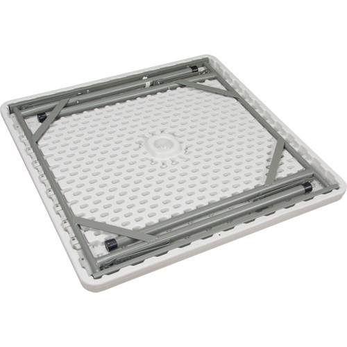 Table pliante, Carr&eacute;e, 34" l x 34" la, Poly&eacute;thyl&egrave;ne, Blanc Planification Entrepots Molloy
