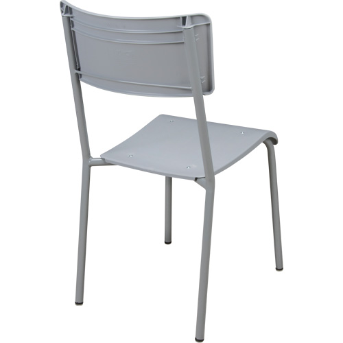 Chaises empilables Ventura, Polypropyl&egrave;ne, Hauteur 36", Capacit&eacute; 300 lb, Gris Planification Entrepots Molloy