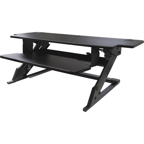 Goya Sit-Stand Workstation, Desktop Unit, 20" H x 42" W x 16" D, Black Planification Entrepots Molloy