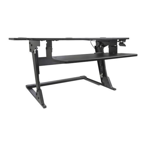 Goya Sit-Stand Workstation, Desktop Unit, 20" H x 42" W x 16" D, Black Planification Entrepots Molloy