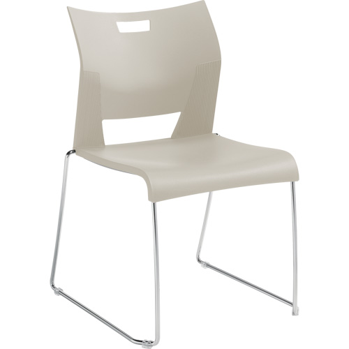 Chaise de formation sans bras Duet, Plastique, Hauteur 33-1/4", Capacit&eacute; 350 lb, Blanc Planification Entrepots Molloy