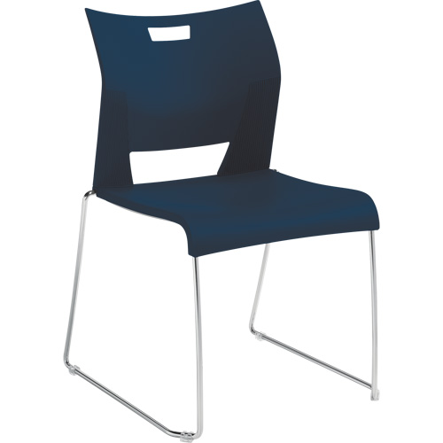 Chaise de formation sans bras Duet, Plastique, Hauteur 33-1/4", Capacit&eacute; 350 lb, Bleu Planification Entrepots Molloy
