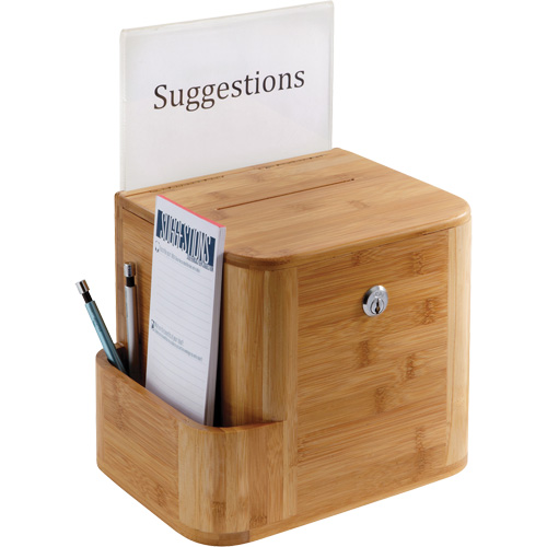 Boîte &agrave; suggestions en bambou Planification Entrepots Molloy