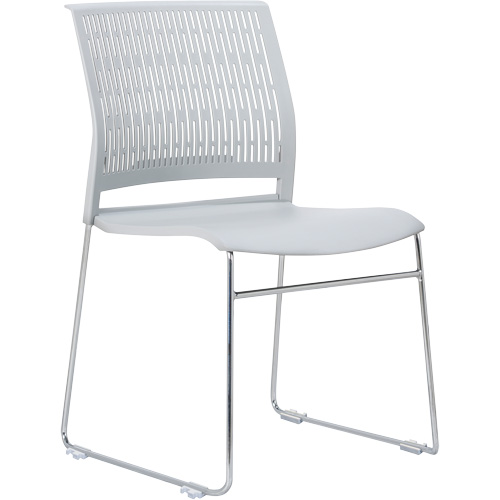 Chaises empilables s&eacute;rie Activ, Polypropyl&egrave;ne, Hauteur 32-3/8", Capacit&eacute; 275 lb, Gris Planification Entrepots Molloy
