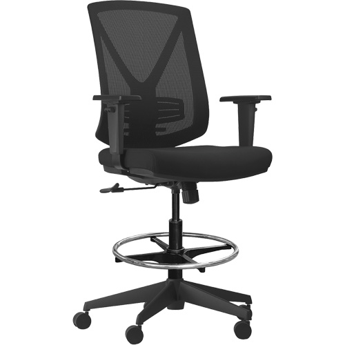 Chaise ajustable de premi&egrave;re qualit&eacute; &agrave; basculement synchronis&eacute; s&eacute;rie Activ, Tissu/Mailles, Noir, Capacit&eacute; 275 lb Planification Entrepots Molloy