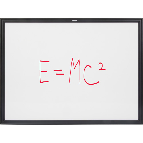 Black MDF Frame Whiteboard, Dry-Erase/Magnetic, 48" W x 36" H Planification Entrepots Molloy