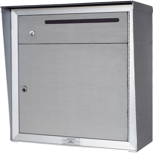 Collection Box, Wall -Mounted, 12-3/4" x 16-3/8", 2 Doors, Aluminum Planification Entrepots Molloy