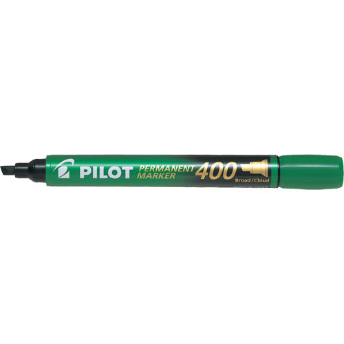 400 Permanent Marker, Green, Chisel Tip Planification Entrepots Molloy