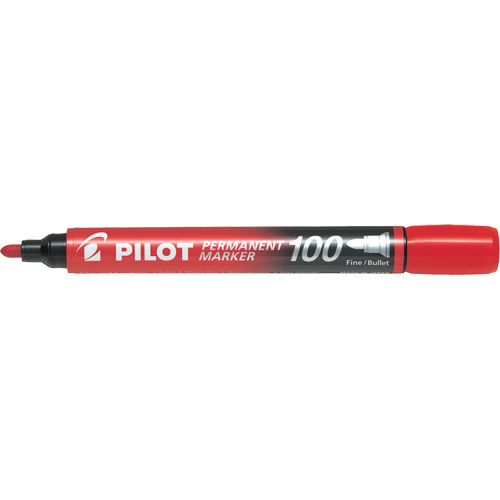 Marqueur permanent s&eacute;rie 100, Rouge, Pointe Ronde Planification Entrepots Molloy