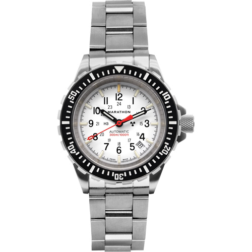 Arctic Edition Large Diver's Automatic GSAR Watch with Stainless Steel Bracelet, Digital, Battery Operated, 41 mm, Silver Planification Entrepots Molloy