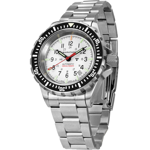 Arctic Edition Large Diver's Automatic GSAR Watch with Stainless Steel Bracelet, Digital, Battery Operated, 41 mm, Silver Planification Entrepots Molloy