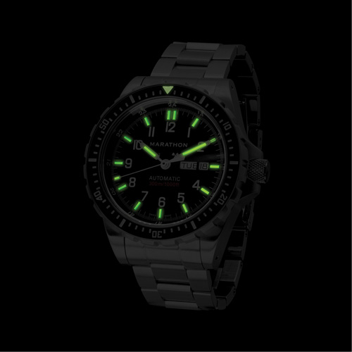 Jumbo Day/Date Automatic Watch with Stainless Steel Bracelet, Digital, Battery Operated, 46 mm, Silver Planification Entrepots Molloy