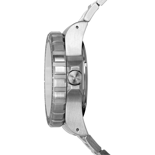 Jumbo Day/Date Automatic Watch with Stainless Steel Bracelet, Digital, Battery Operated, 46 mm, Silver Planification Entrepots Molloy