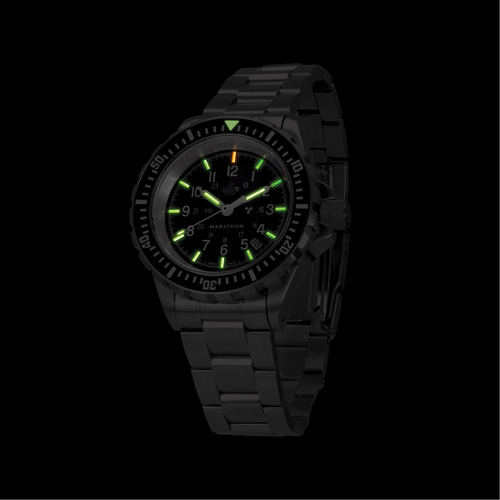 Grey Maple Large Diver's Automatic Watch with Stainless Steel Bracelet, Digital, Battery Operated, 41 mm, Silver Planification Entrepots Molloy