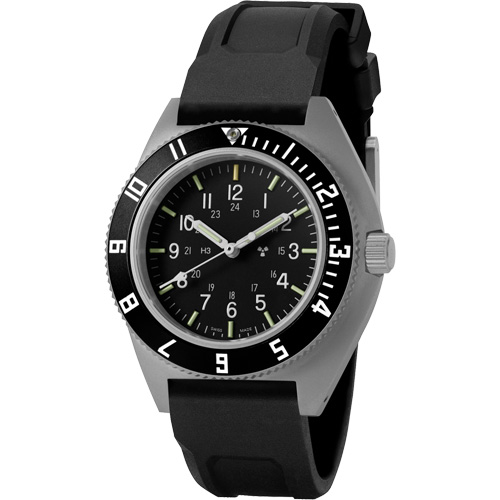 Montre Steel Navigator sur ensemble bracelet en caoutchouc noir de trois morceaux, Num&eacute;rique, &agrave; piles, 41 mm, Noir Planification Entrepots Molloy