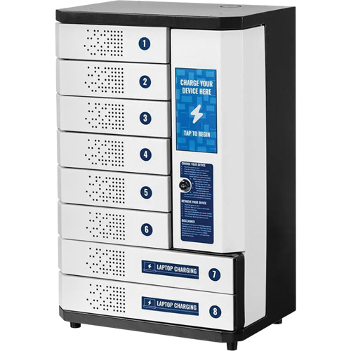 Casier de recharge libre-service &agrave; 8 baies KwikBoost Planification Entrepots Molloy