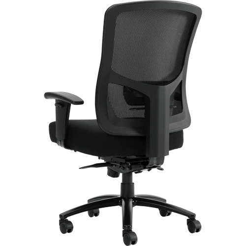 Chaise &agrave; dossier haut avec m&eacute;canisme &agrave; basculement synchronis&eacute; robuste Raven 400, Mailles, Noir, Capacit&eacute; 400 lb Planification Entrepots Molloy